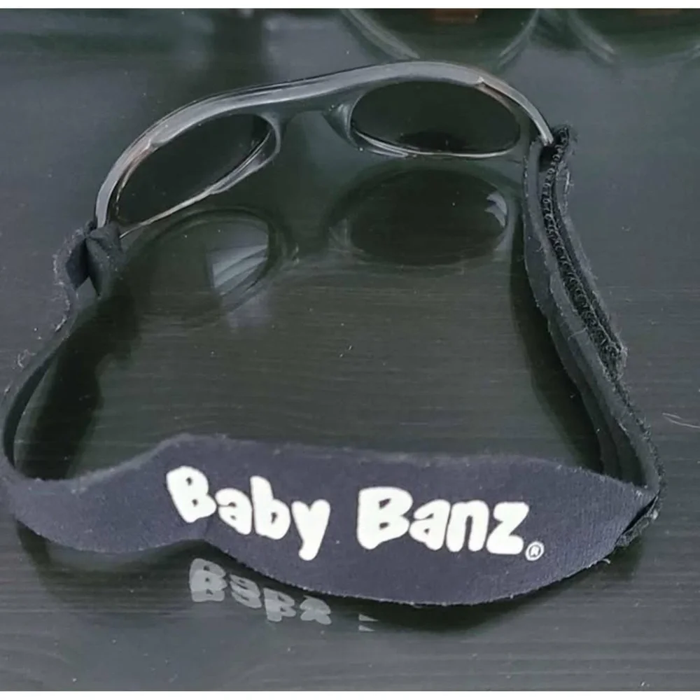 BABY BANZ Sunglasses‎ Black Reflective Adjustable Strap UV Protection Outdoor